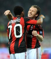 FUSSBALL SERIE A:  Robinho, Cassano Antonio  (v. li., AC Mailand)