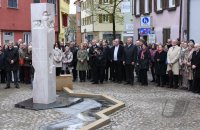 Steleneinweihung /Juedisches Denkmal auf demMetzelplatz in Rottenburg