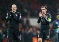 FUSSBALL INTERNATIONAL CHL ACHTELFINALE 12/13:  FC Arsenal London - FC Bayern Muenchen