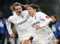Fussball 1. Bundesliga: Moenchengladbach - Bielefeld, Jubel Sonck