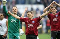 Fussball 1. Bundesliga: Duisburg - Hamburg, Jubel HSV