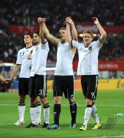Fussball International EM 2012 Qualifikationsspiel:  Deutschland JUBEL NACH DEM SIEG