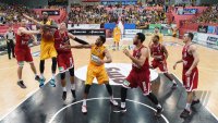 Basketball 1. Bundesliga 14/15 Hauptrunde:  Walter Tigers Tuebingen - Brose Baskets Bamberg