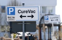 Parkplatzschilder der CureVac AG in Tuebingen