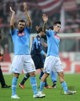 Fussball CHL  Saison 2011/2012:  Andrea Dossena , Marek Hamsik (v. li., SSC Neapel)