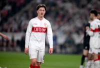 Fussball DFB Pokal  Halbfinale  2025/2026  23.04.2026VfB Stuttgart - SC Freiburg, EINZELBILD, EINZELN, AKTION, EINZELSPIELER, FREISTELLER, ENTTAEUSCHT, ENTTAEUSCHUNG, FRUST, FRUSTRIERT, PESSIMISTISCH, EMOTION, EMOTIONEN, NEGATIV, NEGATIVE EMOTIONEN, NEGA