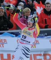 SKI Weltcup  Damen  ST.Moritz; Abfahrt   Siegerin  Maria Riesch (GER)