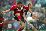 Fussball 1. Bundesliga: Gladbach - Leverkusen, Zweikampf