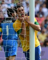 FUSSBALL Olympia 2012 FINALE: Brasilien - Mexiko