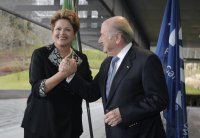 FIFA Praesident Joseph S. Blatter (Schweiz) trifft Praesidentin Dilma Rousseff (Brasilien)