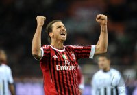 FUSSBALL SERIE A:  Jubel Zlatan Ibrahimovic (AC Mailand)