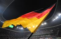 Fussball Nationalmannschaft: GER Fahne in der Allianz Arena