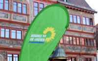Politik, Wahlkampf Buendnis 90/Die Gruenen: Christian Kuehn in Tuebingen