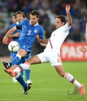 Fussball International Testspiel: Thiago Motta (Italien) gegen Roman Shirokov (Russland)