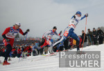 Nordische Ski WM - Laeufer am Anstieg