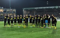 Fussball DFB Pokal, Saison 2011/2012, Halbfinale: Jubel nach dem Sieg das Team von Borussia Dortmund