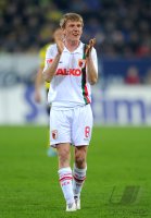 Fussball 1. Bundesliga, Saison 2011/2012: Jubel Axel Bellinghausen (FC Augsburg)