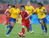 FUSSBALL  Olympia 2008   Vorrunde  Frauen   Brasilien - Korea DVR