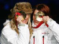 Olympische Spiele 2006 Turin - Siegerehrung Frieden-Pedersen