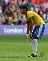 FUSSBALL Olympia 2012 FINALE: Brasilien - Mexiko