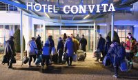 Ankunftszentrum Hotel Convita fuer Fluechtlinge aus der Ukraine