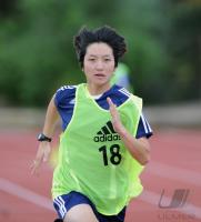 Fussball Frauen FIFA U 17  WM  2008 FIFA  Schiedsrichterin beim  Fitnesstest