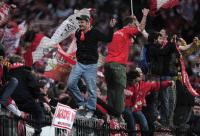 FUSSBALL International CHL 09/10: Bayern Fans auf dem Zaun in der ALLIANZ ARENA