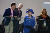Olympia 2012: Queen Elizabeth II. besucht die Schwimmhalle