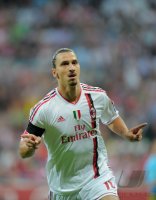 Fussball International Audi Cup 2011: JUBEL Zlatan Ibrahimovic (AC Mailand)