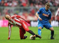 Fussball 1. Bundesliga : (v. li.) Bayern Jubel Arjen Robben, Bastian Schweinsteiger