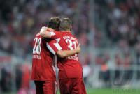 Fussball 1. Bundesliga Saison 2010/2011 JUBEL SCHWEINSTEIGER (FC Bayern Muenchen)