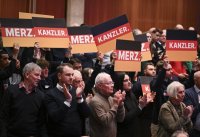 Wahlkampftour mit Kanzlerkandidat der Union, Friedrich Merz