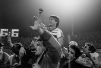 Fussball DFB Pokal, Saison 1983/1984, Halbfinale: FC Schalke 04 - FC Bayern Muenchen