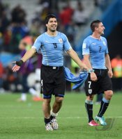 FUSSBALL WM 2014: JUBEL Luis SUAREZ (Uruguay)