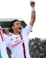 FUSSBALL SERIE A:  Jubel Thiago Silva (AC Mailand)