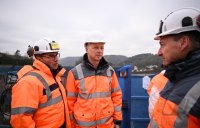 Neckartalbruecke der Bundesstrasse 32 ueber das Neckartal bei Horb