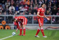 Fussball 1. Bundesliga : Miroslav Klose mit Daniel van Buyten ( v. li., FCB)