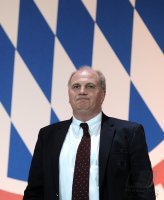 Fussball 1. Bundesliga : Praesident Uli Hoeness (FC Bayern Muenchen)
