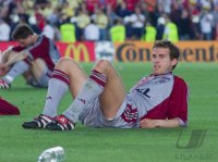 Fussball Champions League Finale 1999: Enttaeuschung  FC Bayern Muenchen