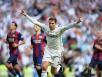 Fussball Primera Division El Clasico 14/15: JUBEL Cristiano Ronaldo (Real Madrid)
