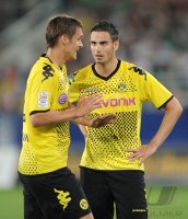 Fussball 1. Bundesliga 2011/2012:  Sebastian Kehl (Borussia Dortmund) und Damien Le Tallec (v.li., Borussia Dortmund)