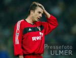 FUSSBALL 1. Bundesliga: Leverkusen, SCHNEIDER, enttaeuscht