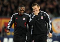 Fussball Champions League  Saison 2010/2011: Edson Braafheid, Ivica Olic (v. li., FC Bayern Muenchen)