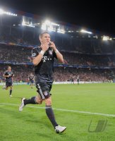Fussball Champions League  Saison 2010/2011: JUBEL Bastian Schweinsteiger (FC Bayern Muenchen)