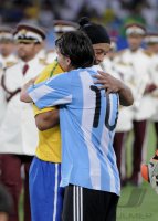 FUSSBALL INTERNATIONAL:  Argentinien - Brasilien