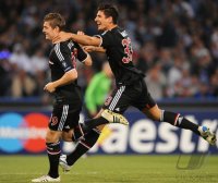 Fussball CHL  Saison 2011/2012: JUBEL Toni Kroos (FC Bayern Muenchen)