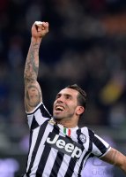 FUSSBALL SERIE A 2013/2014: JUBEL Carlos Tevez (Juventus Turin)