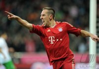 Fussball 1. Bundesliga, Saison 2011/2012:  JUBEL Franck Ribery (FC Bayern Muenchen)