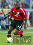 FUSSBALL 1. Bundesliga: Leverkusen, OJIGWE Einzelaktion