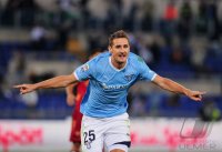 FUSSBALL International  SERIE A:  JUBEL Miroslav Klose (Lazio Rom)